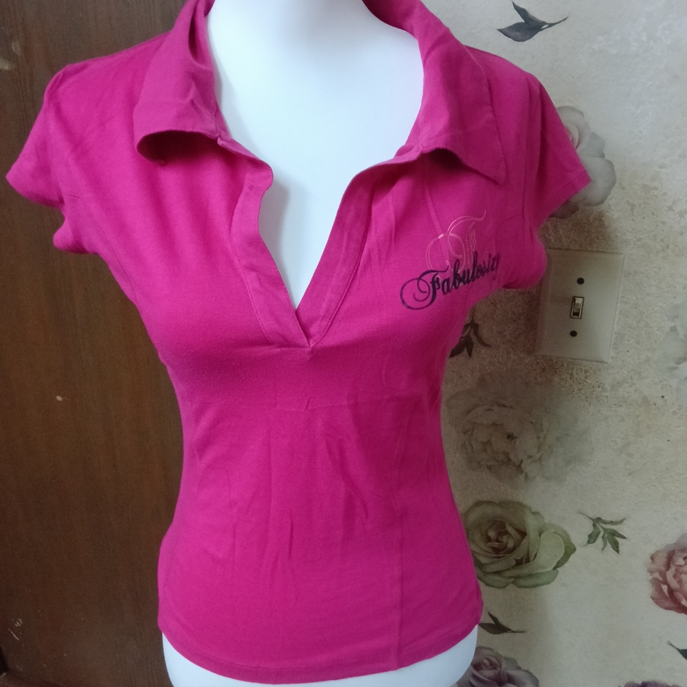 All Things Fabulous Fuchsia Short Sleeve Top - Picture 3 of 7